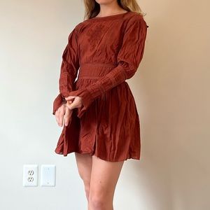 Free People Victorian Waisted Mini Dress